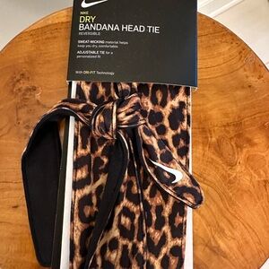 Nike Brown Leopard Print Bandana Head Tie